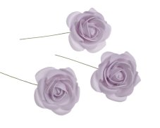 Hlavička pěnové růže na drátku Ø 6cm/dl.8cm - 8ks