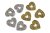 Plastové vykrojené srdce s ornamenty 3,5 x 3,5 cm, tl. 0,4 cm - 8ks