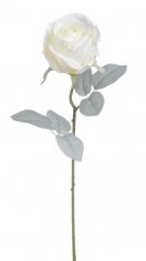 Umělá rozkvetlá růže, květ Ø8cm/dl.50cm