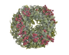 Dekorační věnec z umělých větviček hlohu Ø 31cm