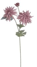 Umělá kvetoucí chryzantéma s dvěma květy a poupětem Ø13cm/dl.65cm