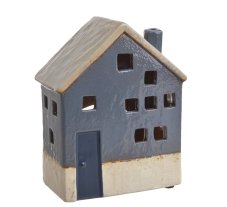 Keramický domek - svícen na light svíčku 12,5cmL x 7cmW x 15,5cmH