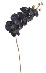 Lata umělé kvetoucí orchideje se zlacenými středy květ 11 cm, dl. 82 cm