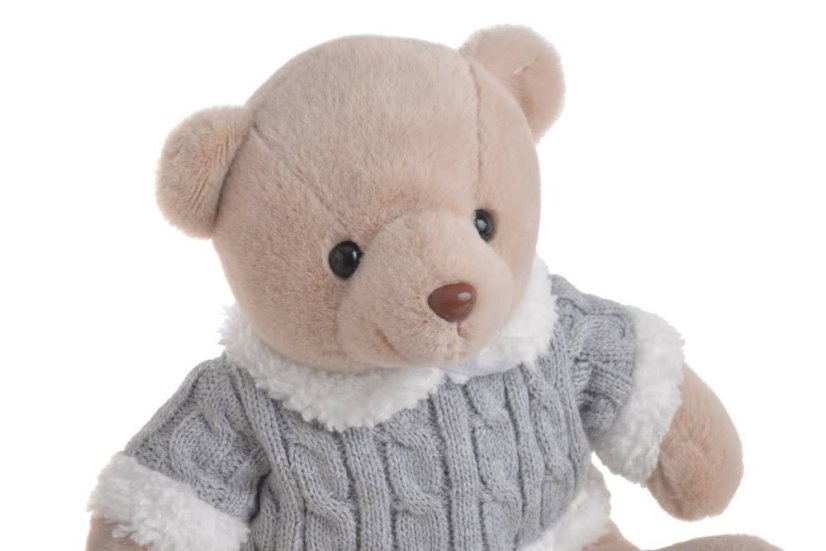 Dekorace sedící plyšový medvěd  22cmLx20cmWx22cmH