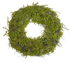 Mechový věnec na proutěném korpusu Ø 30 cm