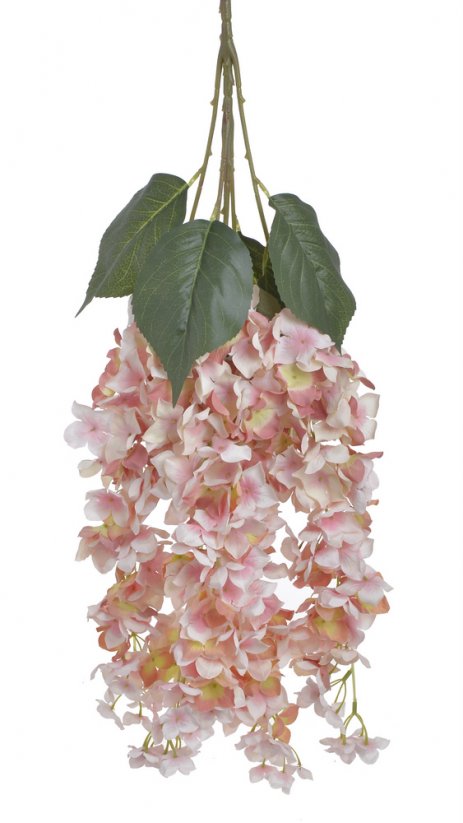 Umělé kvetoucí převislé větvičky hortenzie dl. 82cm
