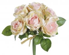 Růže  s listy svazek 6 stonků, dl. 25 cm, barva 20