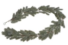 Umělá zasněžená girlanda z jehličí 195 cm