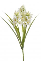 Jarní umělá květina Hyacint s listy dl. 31cm