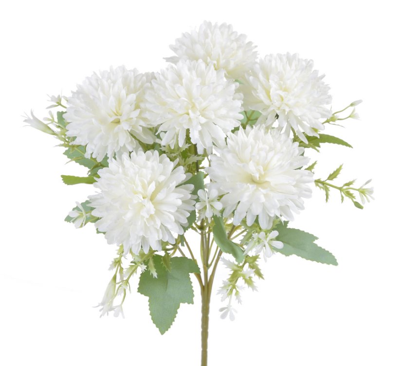 Kytice umělých chryzantém, květ Ø7cm/ kytice dl.30cm