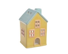 Keramický domek - svícen na light svíčku 8,4cmL x 7,5cmW x 13,2cmH