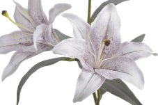 Umělá kvetoucí lilie 2 květy, květ Ø 14cm dl. 61cm