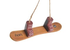 Dekorace dřevěný snowboard 18cm - závěs