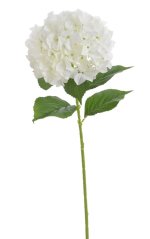 Umělá hortenzie s listy, hlava Ø 25cm, dl.80cm