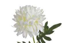 Umělá chryzantéma na stopce s listy, květ Ø16cm/celkem dl.53cm