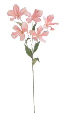 Umělá růžová květina s 5 květy – speciální úprava, 85 cm