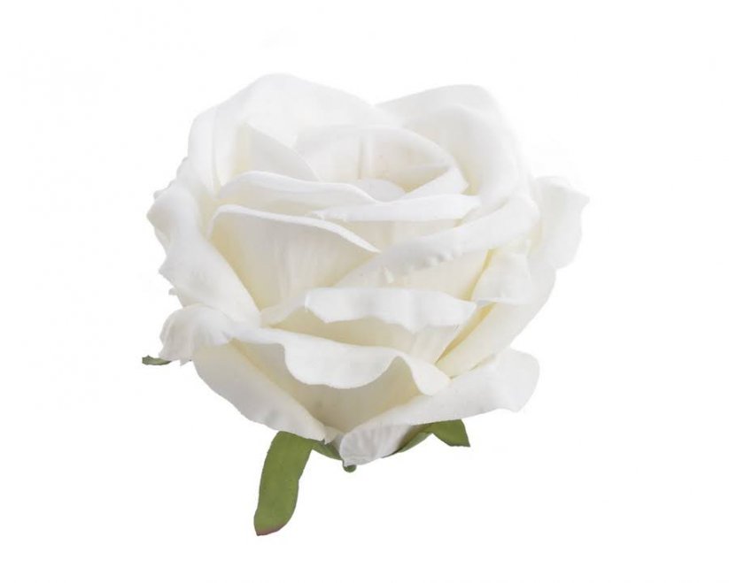 Velká hlavička umělé polorozvité růže 8 cm, 6ks, barva_44