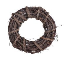 Věnec pletený z dvou druhů proutí Ø 30cm
