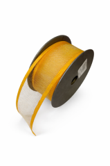 Plastová jednobarevná síťovaná stuha se zpevněným krajem 4cm/10m