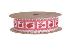 Dekorační taftová stuha s vetkaným dekorem  2cm/dl.5m