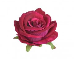 Velká hlavička umělé polorozvité růže 8 cm, 6ks, barva_46