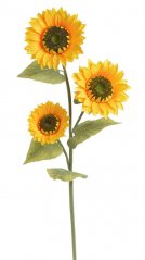 Umělá kvetoucí slunečnice s třemi květy, květ Ø21cm/ celkem dl.120cm