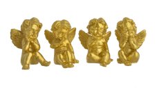 Dekorace sedící anděl mix druhů 3,5cmL x 3,5cmW x 5cmH - 4ks