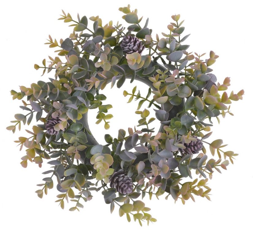 Umělý věnec z větviček eukalyptu Ø 30 cm