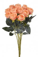 Umělá rozkvetlá růže na stonku, hlavička Ø 5,5cm/celkem dl.58cm, barva B2