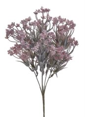 Keřík kvetoucí umělé zeleně dl. 34cm - 7 výhonů