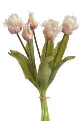 Svazek umělých papouščích tulipánů hlavička 5,5cm, celkem dl. 46 cm - 5ks
