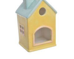 Keramický domek - svícen na light svíčku 8,4cmL x 7,5cmW x 13,2cmH