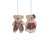 Závěsná dekorace medvídek 5cmLx2,5cmWx8cmH - 2ks