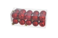 Vánoční dekorace plastová ozdoba na pověšení ve tvaru kouličky Ø 3cm - 20ks