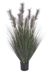 Umělá pampová tráva v květináči Ø 16cm x 14,5cmH, celkem 126cmH