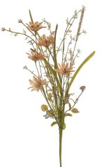Kytice umělých lučních květů s doplňky dl. 60cm