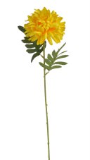 Umělá chryzantéma na stopce s listy, květ Ø16cm/celkem dl.53cm