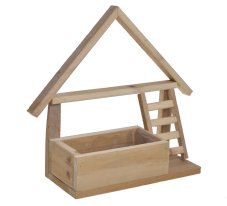 Dřevěná nádoba ve tvaru domku s igelitem uvnitř 32,5cmLx11cmWx29cmH