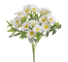 Umělá kopretina kytice s 20 kvítky Ø 3cm/dl.27cm