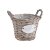 Dekorativní proutěný košík s igelitem uvnitř 15x11cmH