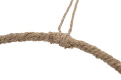 Dekorace - drátěná obruč opletená provázkem 40cm∅, tl. 0,6cm - závěs