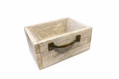 Dřevěný šuplík na aranžování s igelitem uvnitř 18cmL x 13cmW x 9,5cmH