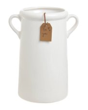 Keramická nádoba na aranžování s cedulkou Ø 17cm x H22cm