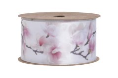 Dekorační stuha  saténová s potiskem 4cmú5m