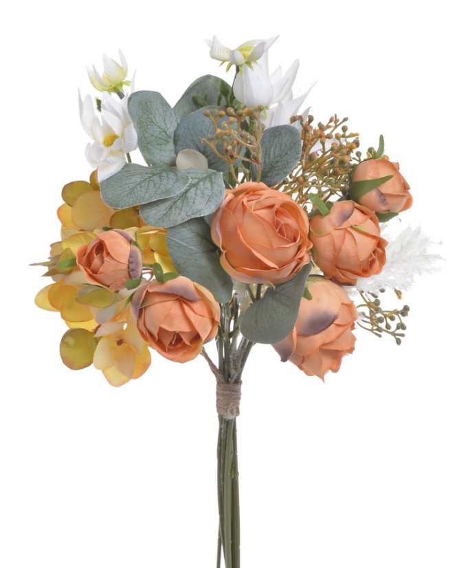 Kytice umělých růží s doplňky dl. 35cm