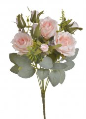 Kytice umělých růží - květ Ø 6 cm, celkem dl.38 cm