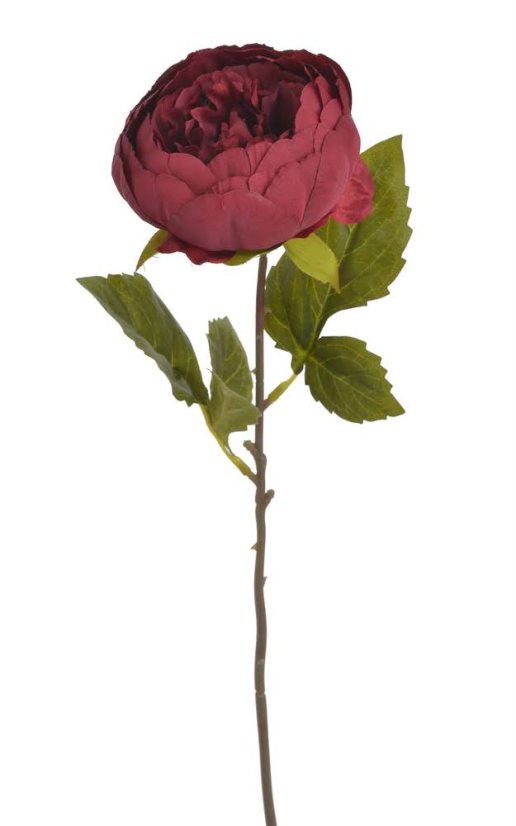 Umělá rozkvetlá pivoňka - květ Ø 10 cm, dl. 42 cm