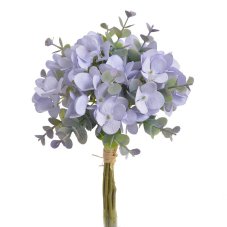 Kytice umělých hortenzií a eukalyptů dl. 26cm