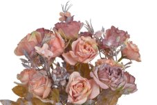 Kytice umělých růží 30 cm – starorůžová