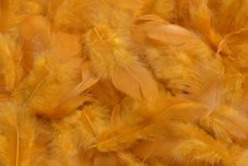 Přírodní barvené peří 7 - 12 cm, ORANGE_138C